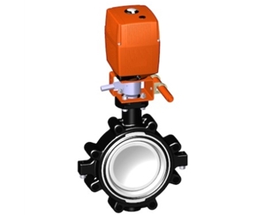 電動(dòng)蝶閥，24V 帶手動(dòng)手柄、+GF+電動(dòng)蝶閥 電動(dòng)塑料蝶閥