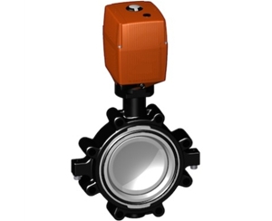 +GF+電動(dòng)塑料閥門(mén) 141型凸耳式蝶閥，24V不帶手動(dòng)手柄 GF電動(dòng)蝶閥